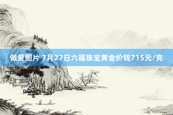 做爱图片 7月27日六福珠宝黄金价钱715元/克