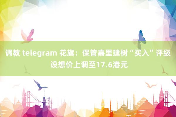 调教 telegram 花旗：保管嘉里建树“买入”评级 设想价上调至17.6港元