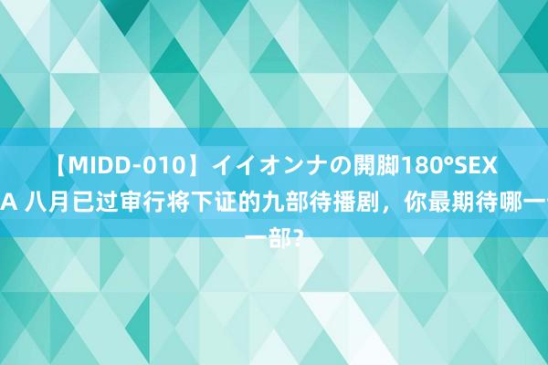 【MIDD-010】イイオンナの開脚180°SEX LISA 八月已过审行将下证的九部待播剧，你最期待哪一部？