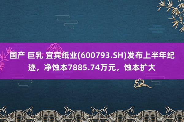 国产 巨乳 宜宾纸业(600793.SH)发布上半年纪迹，净蚀本7885.74万元，蚀本扩大