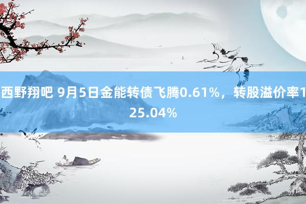 西野翔吧 9月5日金能转债飞腾0.61%，转股溢价率125.04%