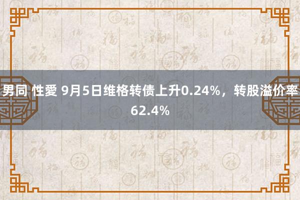 男同 性愛 9月5日维格转债上升0.24%，转股溢价率62.4%