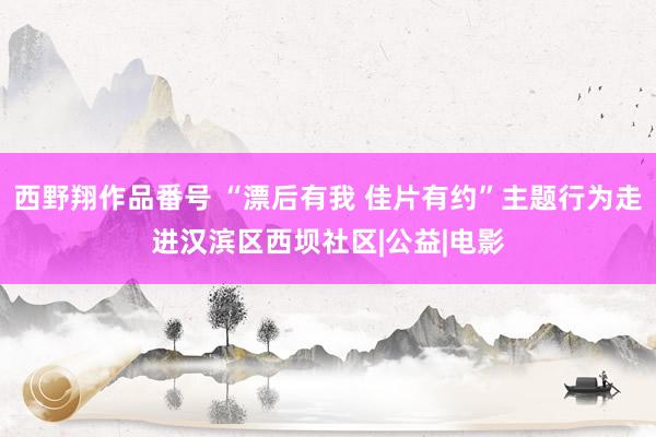 西野翔作品番号 “漂后有我 佳片有约”主题行为走进汉滨区西坝社区|公益|电影